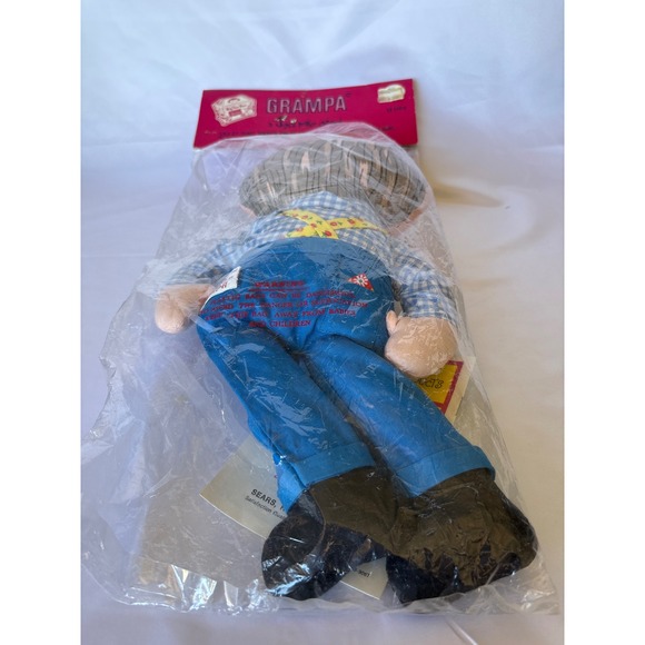 Vintage 1968 Joyce Miller Sears Gramma Grampa Cloth Dolls NIB Sealed - Picture 11 of 11
